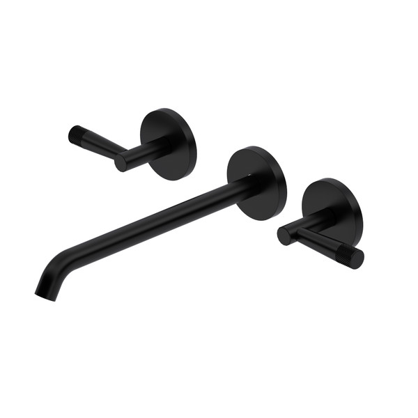 Amahle Wall Mount Tub Filler Trim With C-Spout - Matte Black | Model Number: TAM06W3LMMB - Product Knockout