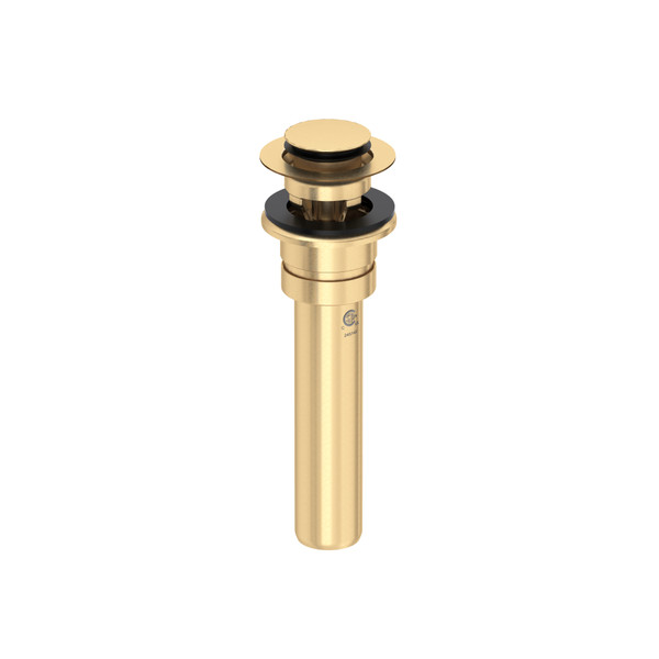 Lavatory Push Drain With Overflow - Satin English Gold | Model Number: U.0127DOFSEG