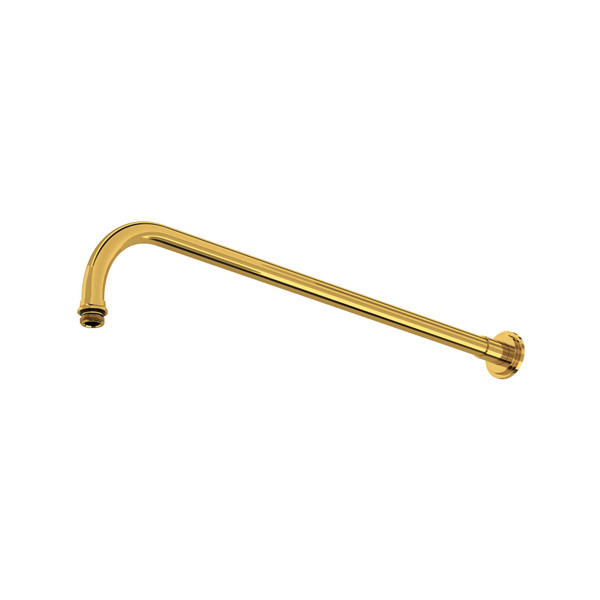 20" Wall Mount Shower Arm - Unlacquered Brass | Model Number: U.20AR27SAULB