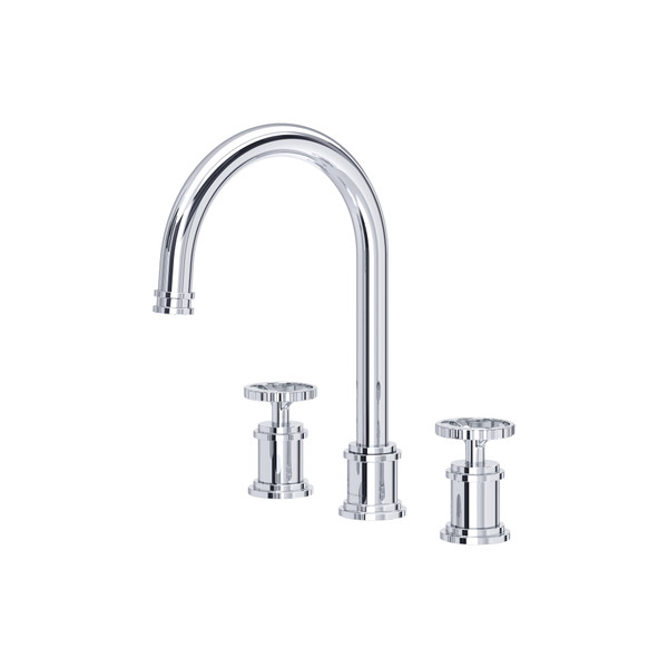 Armstrong Widespread Bathroom Faucet With C-Spout - Polished Chrome | Model Number: U.AR08D3IWAPC - Product Knockout