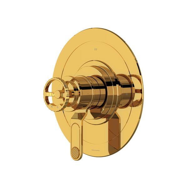 Armstrong 1/2" Thermostatic & Pressure Balance Trim With 3 Functions - Unlacquered Brass | Model Number: U.TAR23W1IWULB - Product Knockout