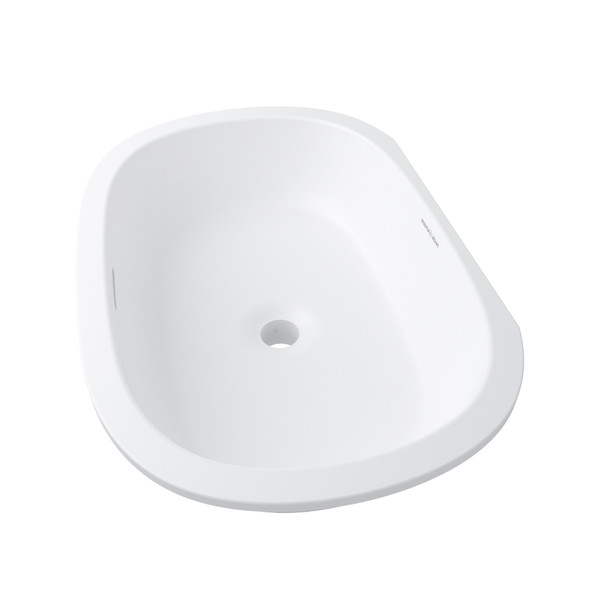 Barcelona 22" x 15" Undermount Oval Lavatory Sink - Standard White (Matte) | Model Number: UB-BAR56M-SM-IO