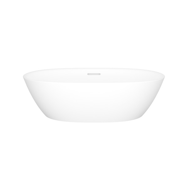 Lussari™ 21" x 13" Oval Vessel Lavatory Sink - Standard White (Matte) | Model Number: VB-LUS55M-SM-IO