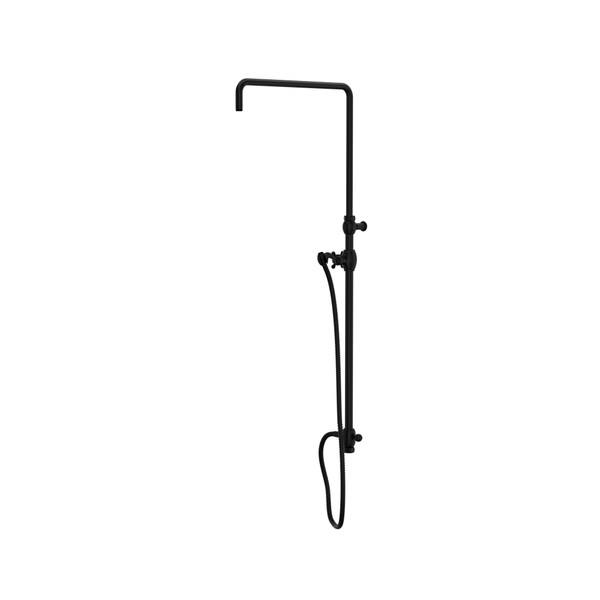 Riser With Diverter Hose & Sliding Handshower Holder - Matte Black | Model Number: 1560MB - Product Knockout