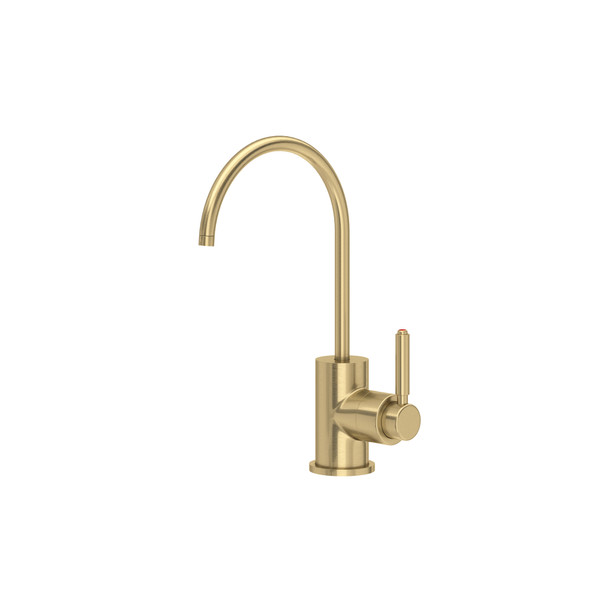 Lux Contemporary C-Spout Hot Water Faucet - Antique Gold with Metal Lever Handle | Model Number: G7545LMAG-2 - Product Knockout