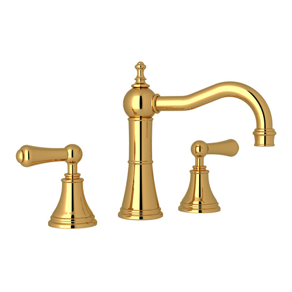 Georgian Era™ Widespread Lavatory Faucet With Column Spout - Unlacquered Brass | Model Number: U.3723LS-ULB-2