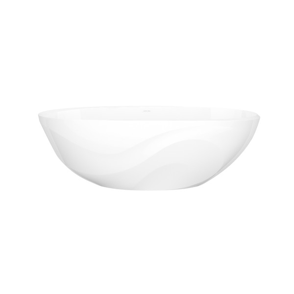 Seros 65" X 30" Freestanding Soaking Bathtub With Flat Rim - Standard White | Model Number: SE3-N-SW-NO