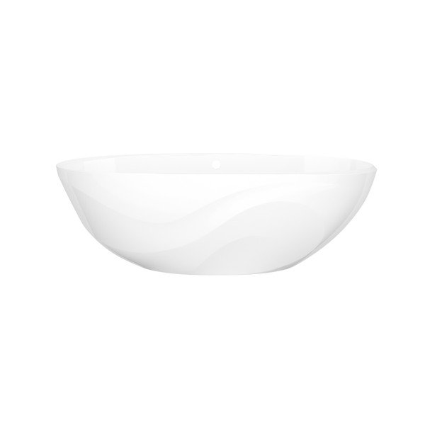 Seros™ 65" x 30" Freestanding Soaking Bathtub With Flat Rim - Standard White (Matte) | Model Number: SE3-N-SW-OF