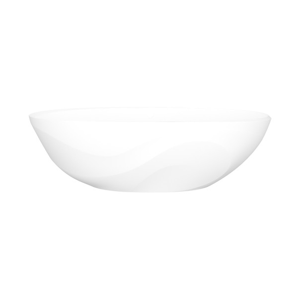 Seros™ 70" x 30" Freestanding Soaking Bathtub With Flat Rim - Standard White (Matte) | Model Number: SE4M-N-SM-OF