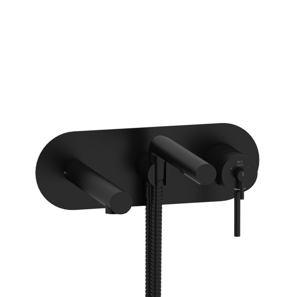 GS Wall Mount Thermostatic/Pressure Balance Tub Filler Trim - Black | Model Number: TGS21BK