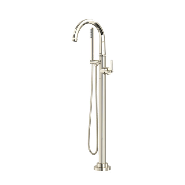 Modelle Single Hole Floor Mount Tub Filler Trim - Polished Nickel | Model Number: TMD06HF1LMPN