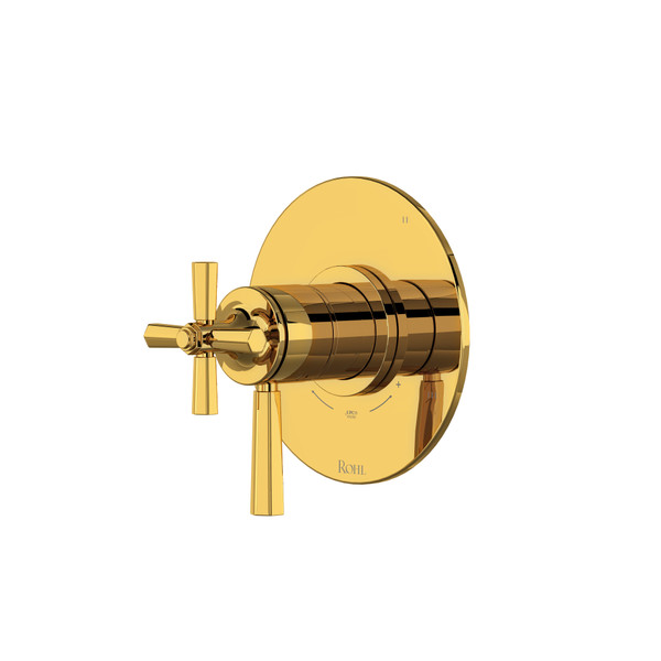 Modelle 1/2" Thermostatic and Pressure Balance Trim With 3 Functions - Unlacquered Brass | Model Number: TMD47W1LMULB