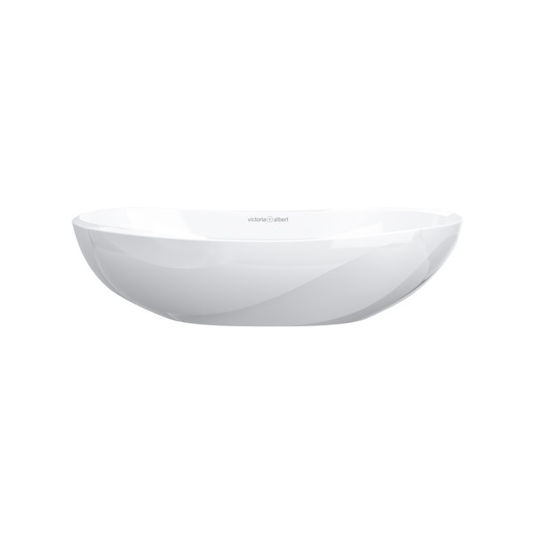Seros™ 21" x 11" Oval Vessel Lavatory Sink - Standard White (Gloss) | Model Number: VB-SER-55-IO