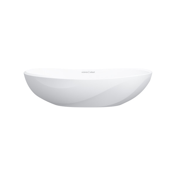 Seros™ 21" x 11" Oval Vessel Lavatory Sink - Standard White (Matte) | Model Number: VB-SER55M-SM-IO