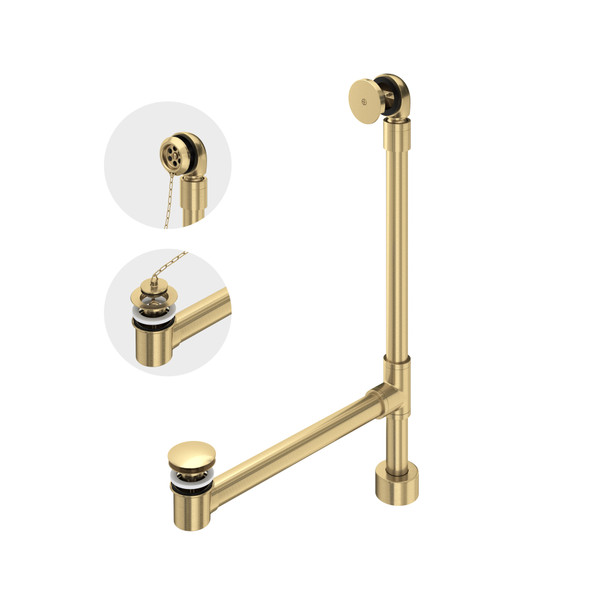 Freestanding Victoria + Albert® Bathtub Drain For Above-Floor Installation Box - Antique Gold | Model Number: K-50-AG