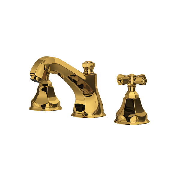 DISCONTINUED Palladian® Widespread Lavatory Faucet With Low Spout - Unlacquered Brass | Model Number: A1908XMULB-2
