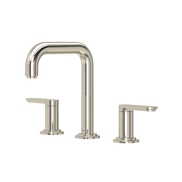 Arca™ Widespread Lavatory Faucet With U-Spout - Polished Nickel | Model Number: AASQ08PN