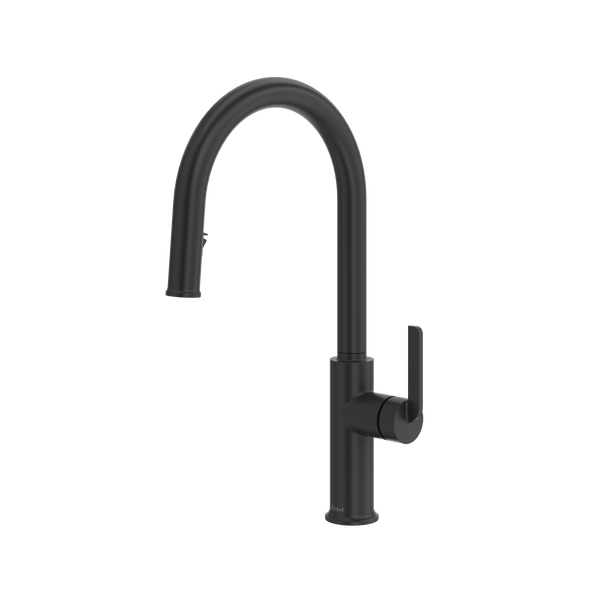 Authentica Pull-Down Kitchen Faucet With C-SpoutBlackAU201BK