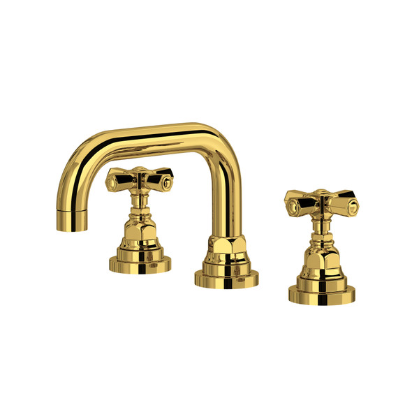 DISCONTINUED San Giovanni™ Widespread Lavatory Faucet With U-Spout - Unlacquered Brass | Model Number: SG09D3XMULB