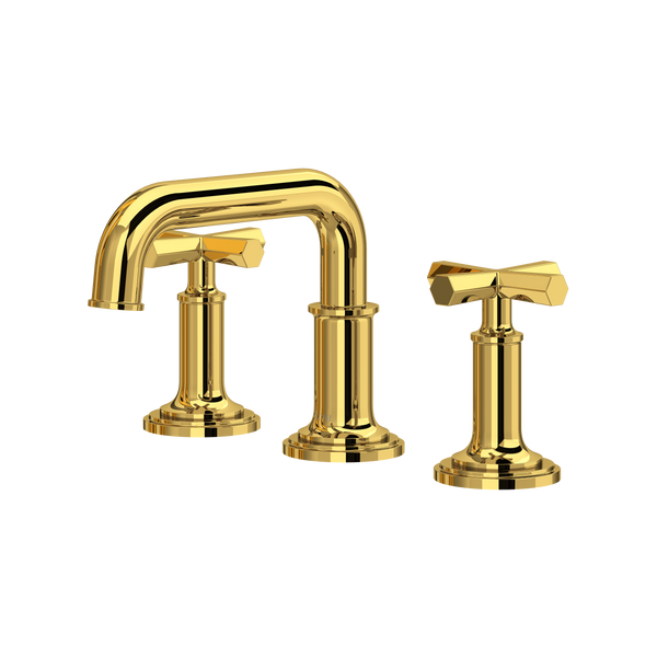 San Giovanni Widespread Lavatory Faucet With U-Spout - Unlacquered Brass | SG09UD3XMULB