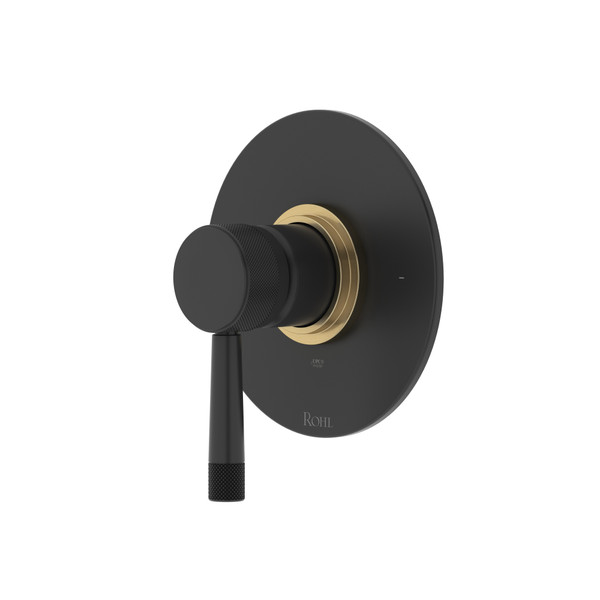 Amahle™ 1/2" Pressure Balance Trim - Matte Black/Antique Gold | Model Number: TAM51W1LMMBA