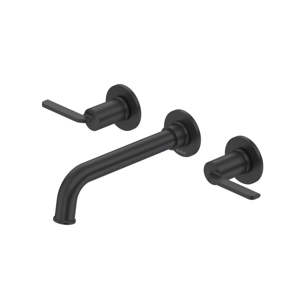Authentica Wall Mount Lavatory Faucet Trim - Black | TAU03BK