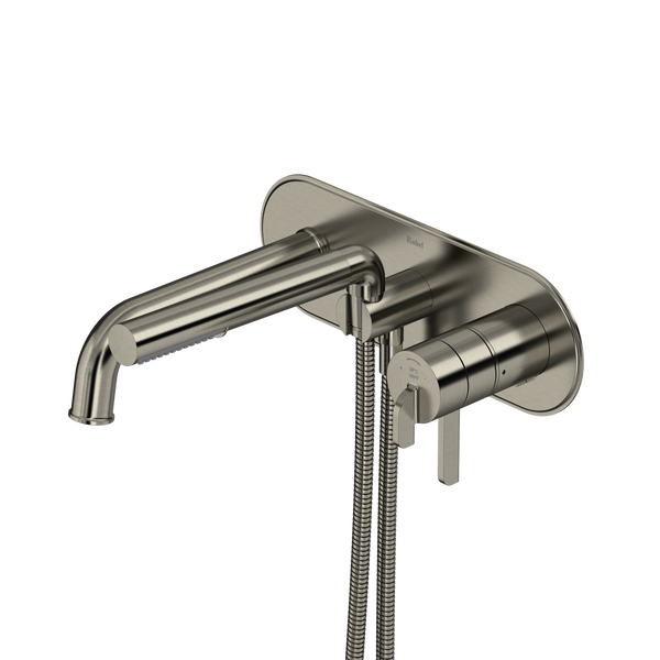 Authentica Wall Mount Thermostatic/Pressure Balance Tub Filler Trim - Brushed Nickel | TAU21BN