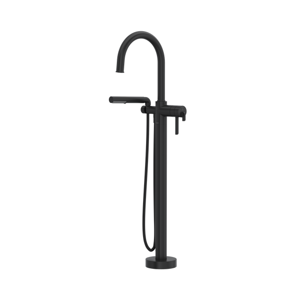 Authentica Thermostatic Single Hole Floor Mount Tub Filler Trim - Black | TAU39BK