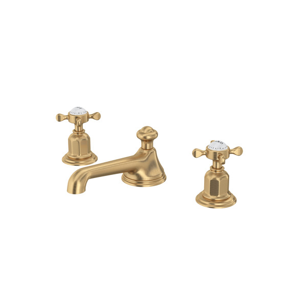 Edwardian™ Widespread Lavatory Faucet With Low Spout - Satin English Gold | Model Number: U.3706X-SEG-2