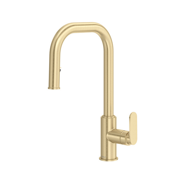 Arca™ Pull-Down Kitchen Faucet With U-Spout - Satin Brass US4 | Model Number: AASQ201US4