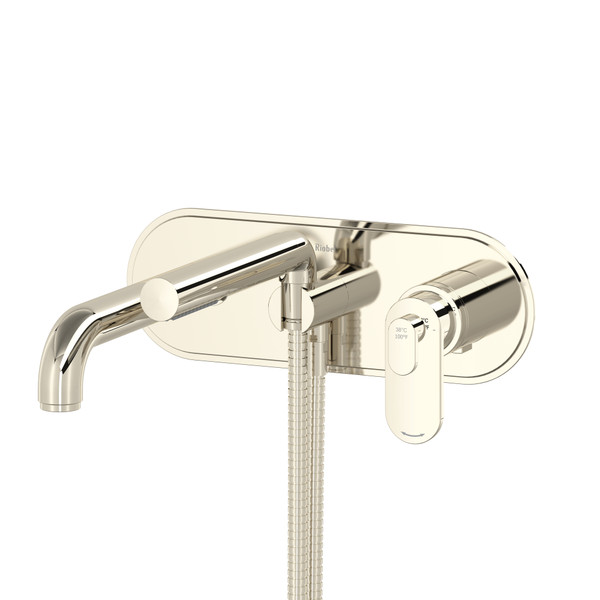 Arca™ Wall Mount Thermostatic/Pressure Balance Tub Filler Trim - Polished Nickel | Model Number: TAA21PN