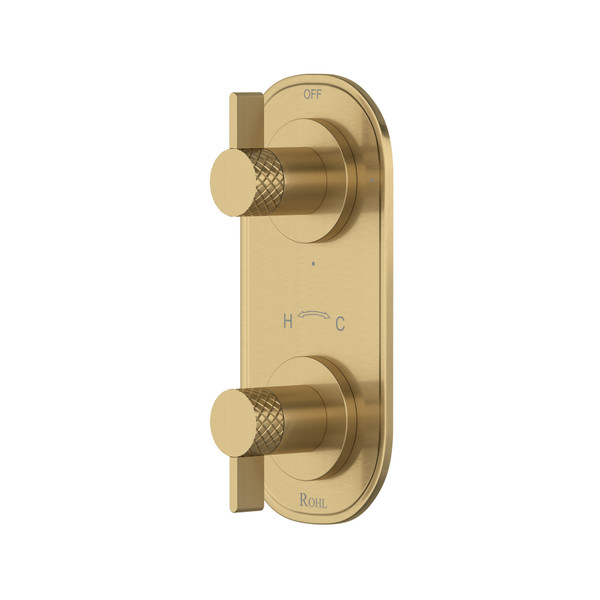 Tenerife™ 1/2" Thermostatic Trim With Diverter - Antique Gold | Model Number: TTE12W2LMAG