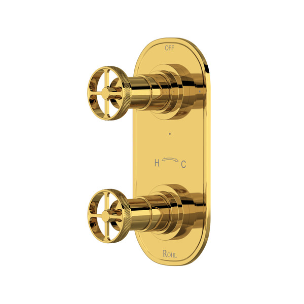 Campo™ 1/2" Thermostatic Trim With Diverter - Unlacquered Brass | Model Number: A4464IWULB