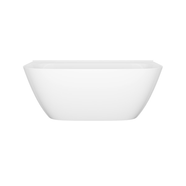 Lussari 63" X 30" Freestanding Back To Wall Bathtub With Void And Tile Flange - Standard White (Gloss) | Model Number: LU4-N-TF-SW-NO