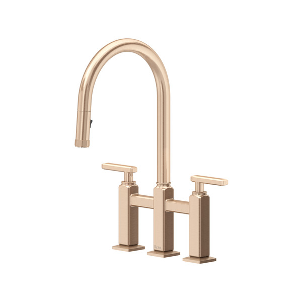 Apothecary™ Bridge Pull-Down Kitchen Faucet - Vintage Gold | Model Number: AP58D3LMVG