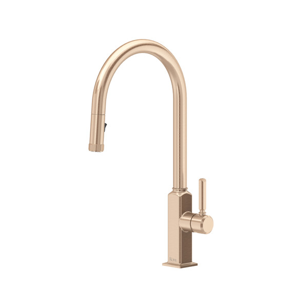 Apothecary™ Pull-Down Kitchen Faucet With C-Spout - Vintage Gold | Model Number: AP55D1LMVG