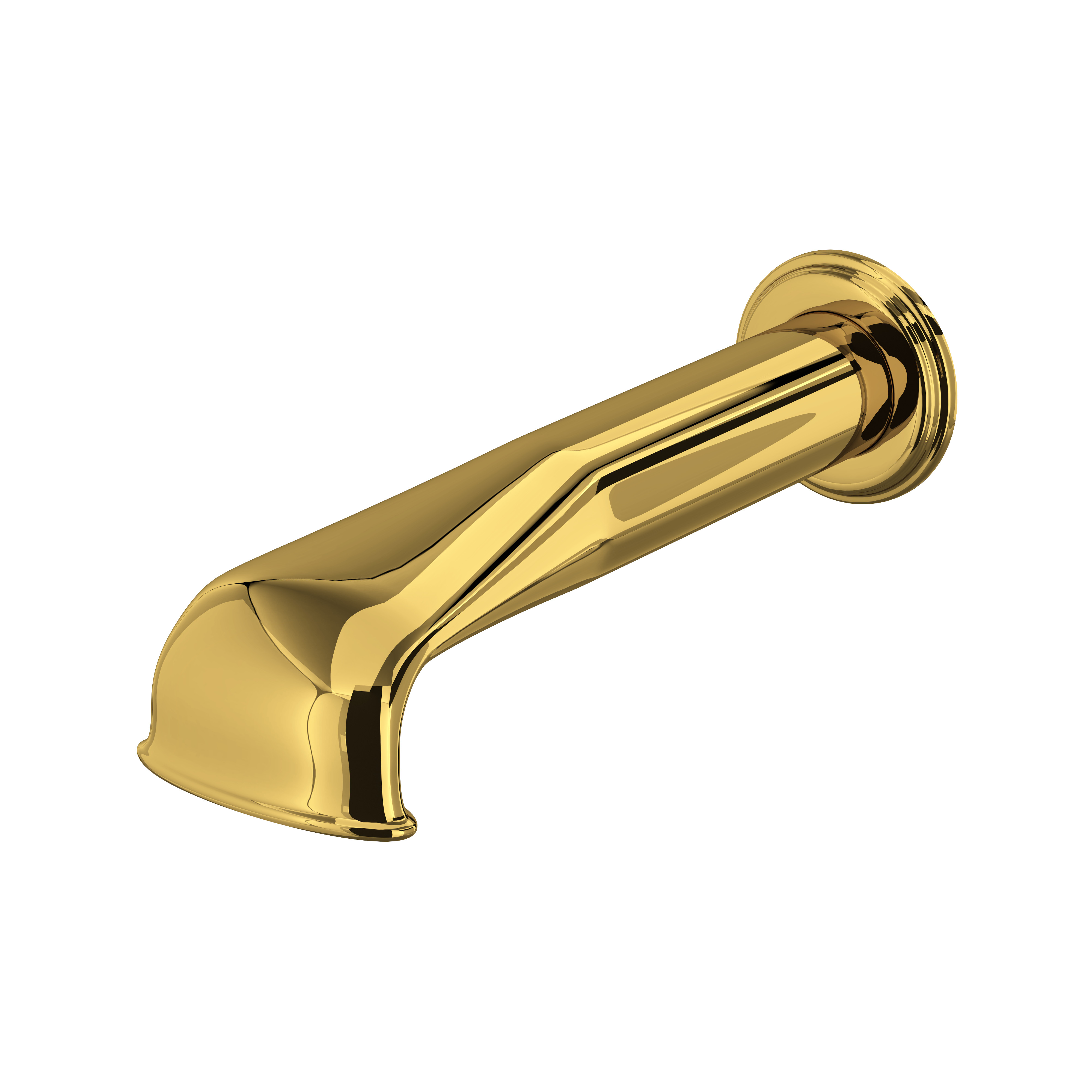 Edwardian™ Wall Mount Tub Spout With U-Spout - Unlacquered Brass | Model Number: U.3585ULB