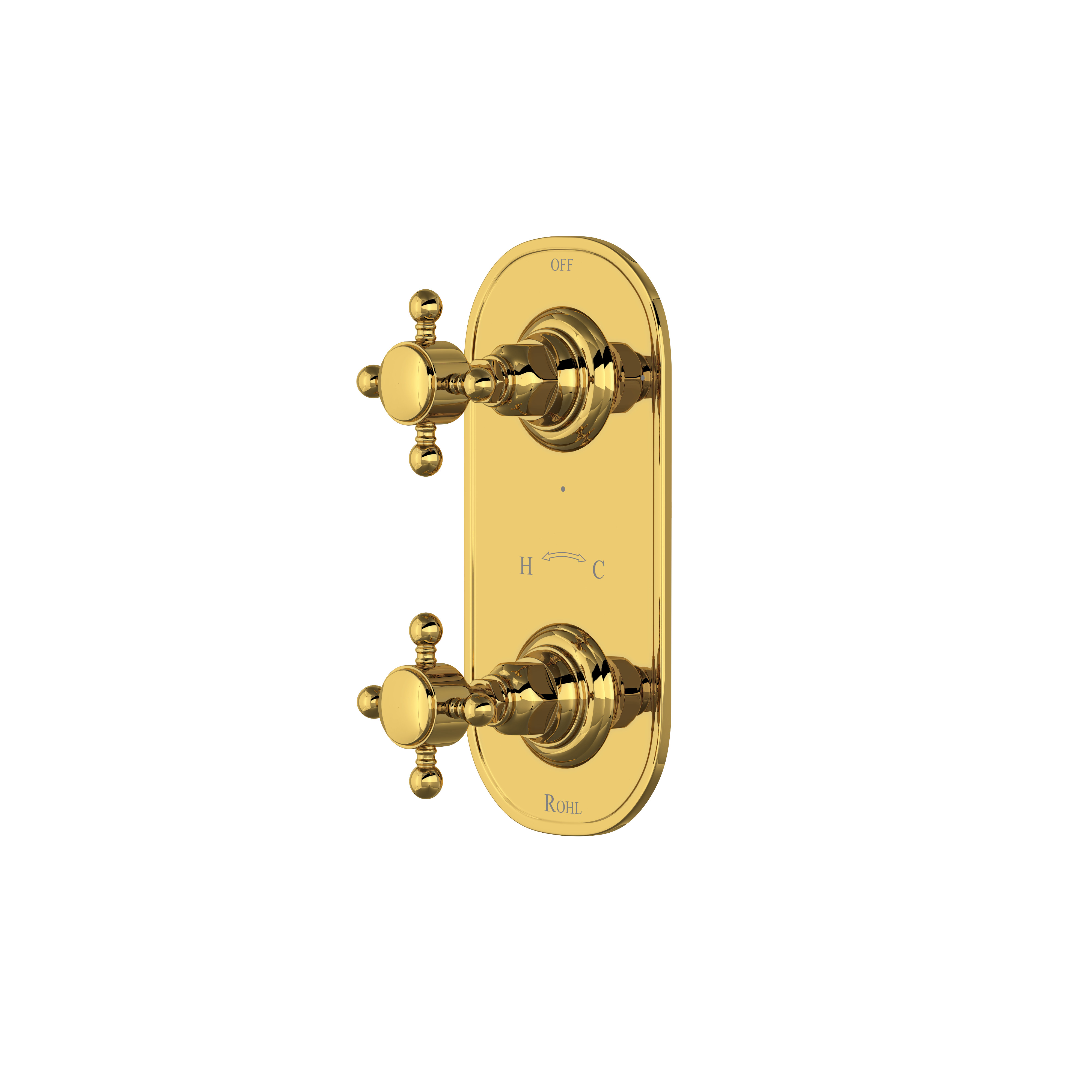 1/2" Thermostatic Trim With Diverter - Unlacquered Brass | Model Number: A4964XMULB