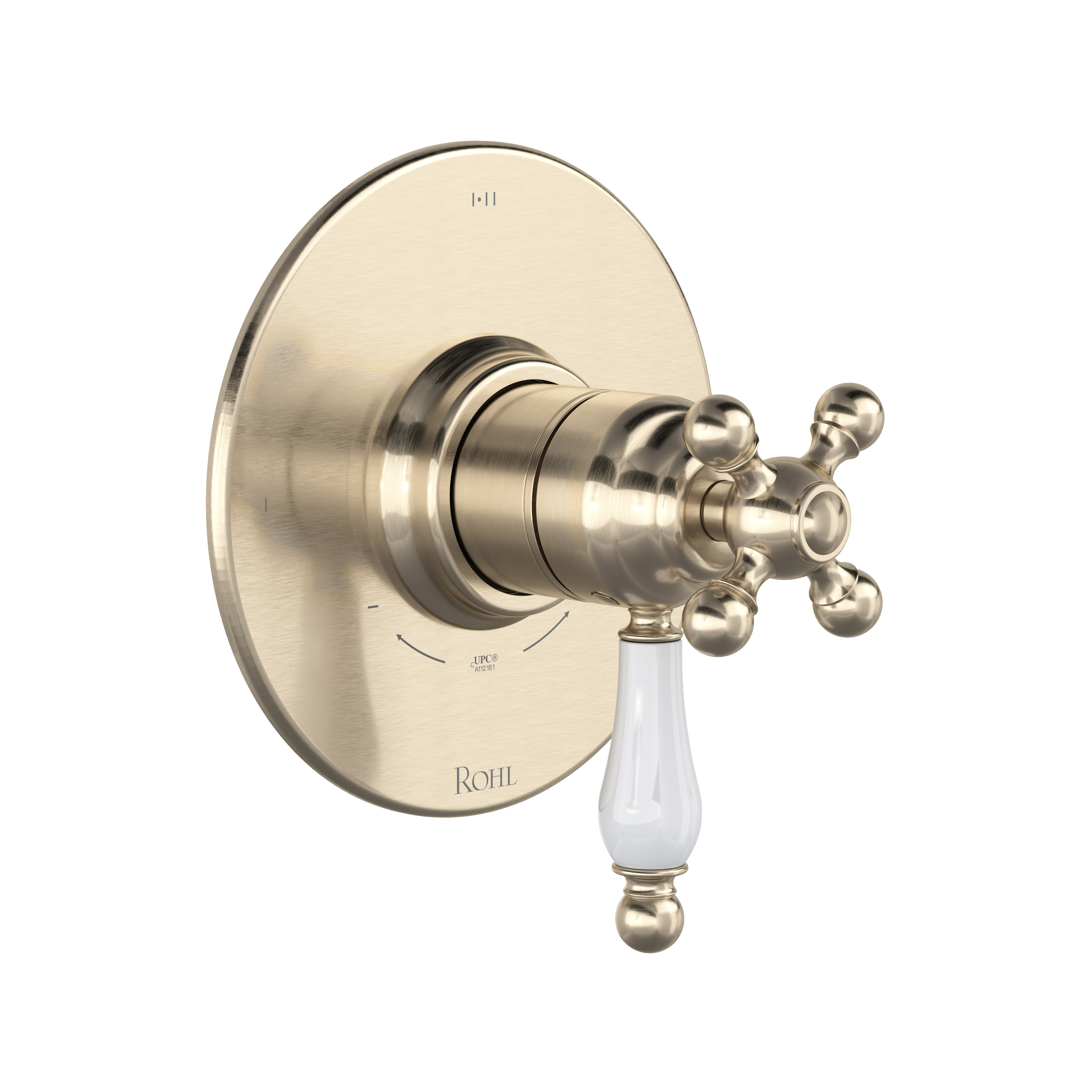 Arcana™ 1/2" Therm & Pressure Balance Trim With 3 Functions - Satin Nickel | Model Number: TAC23W1OPSTN