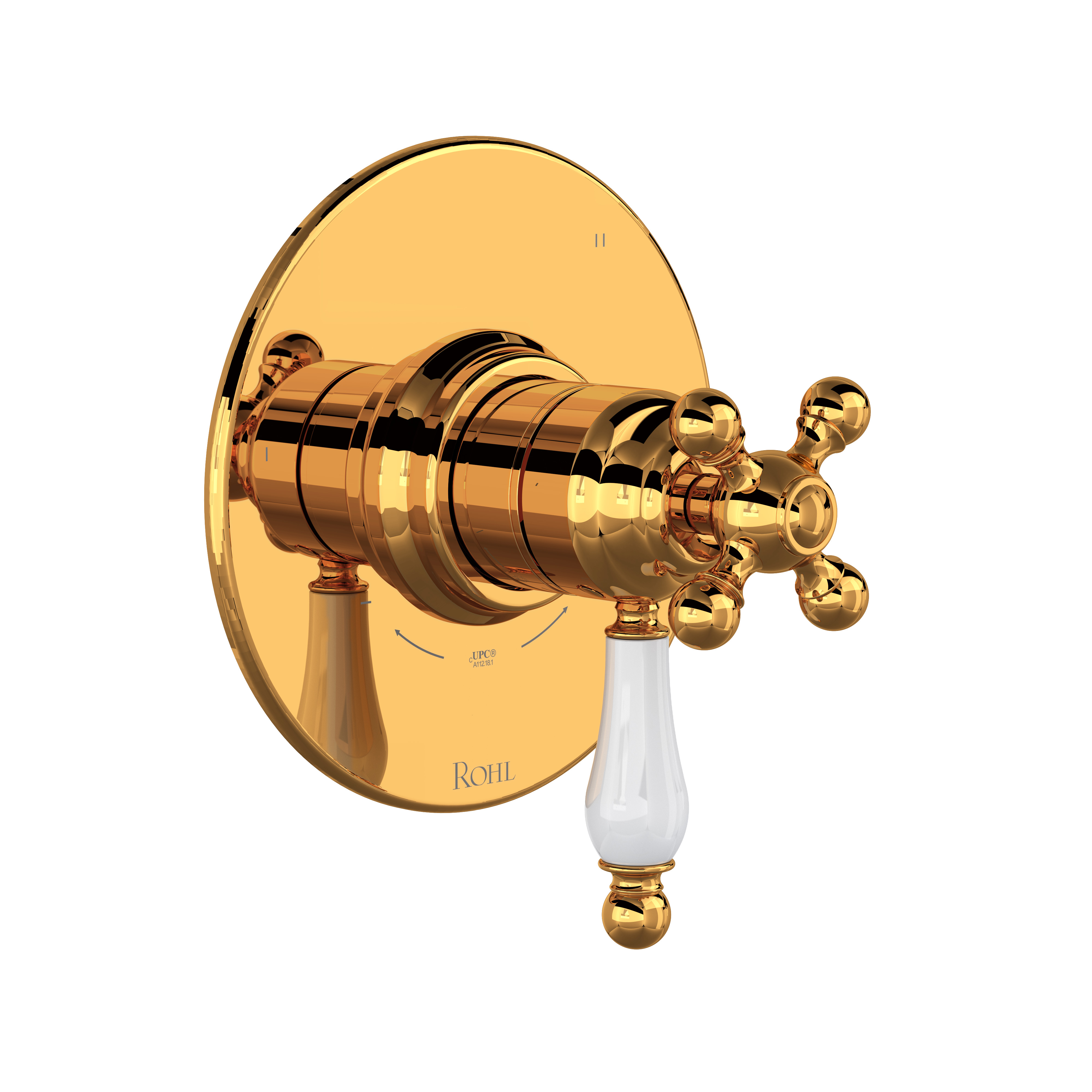 Arcana™ 1/2" Therm & Pressure Balance Trim With 3 Functions - Italian Brass | Model Number: TAC47W1OPIB