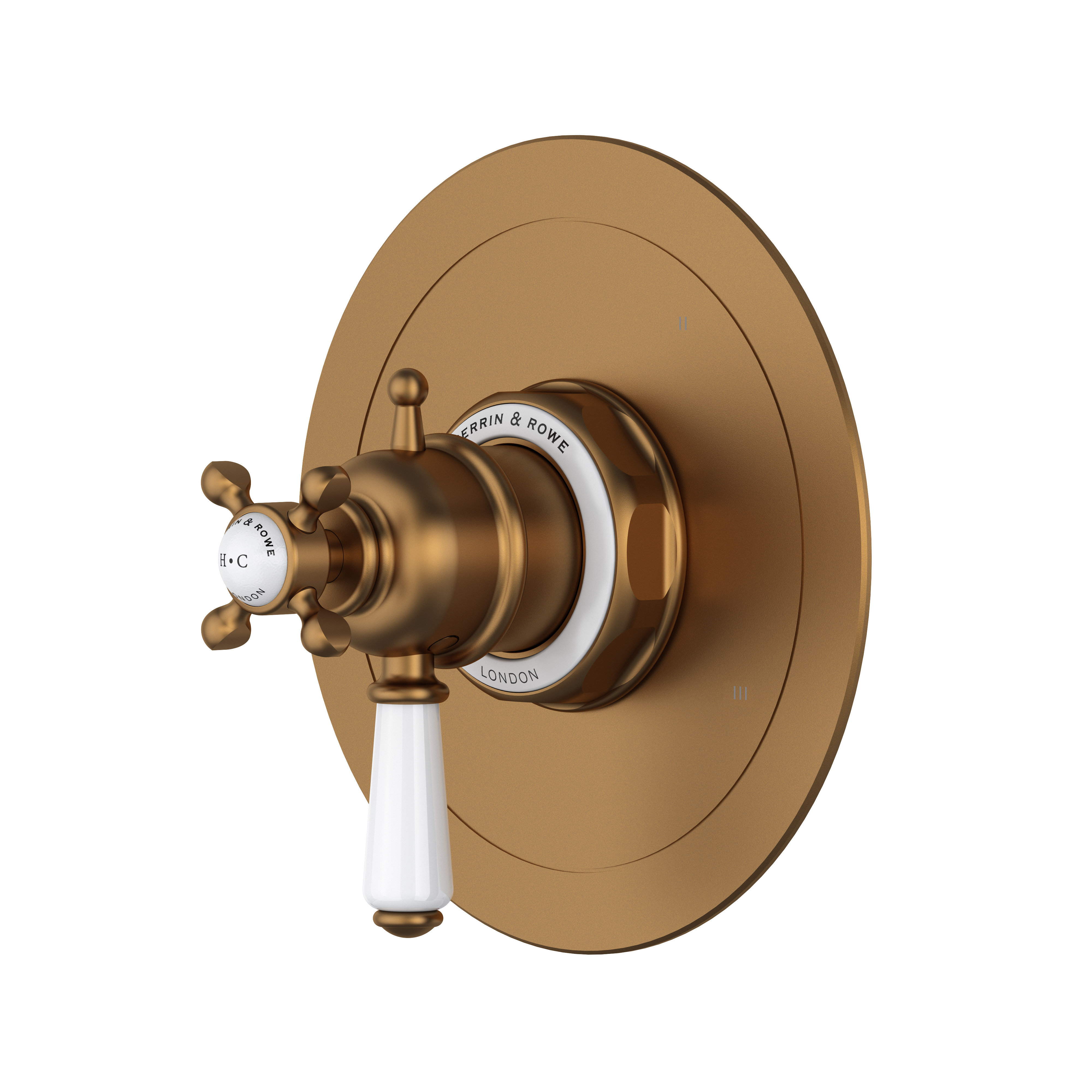 Edwardian™ 1/2" Therm & Pressure Balance Trim With 3 Functions - English Bronze | Model Number: U.TEW47W1L-EB