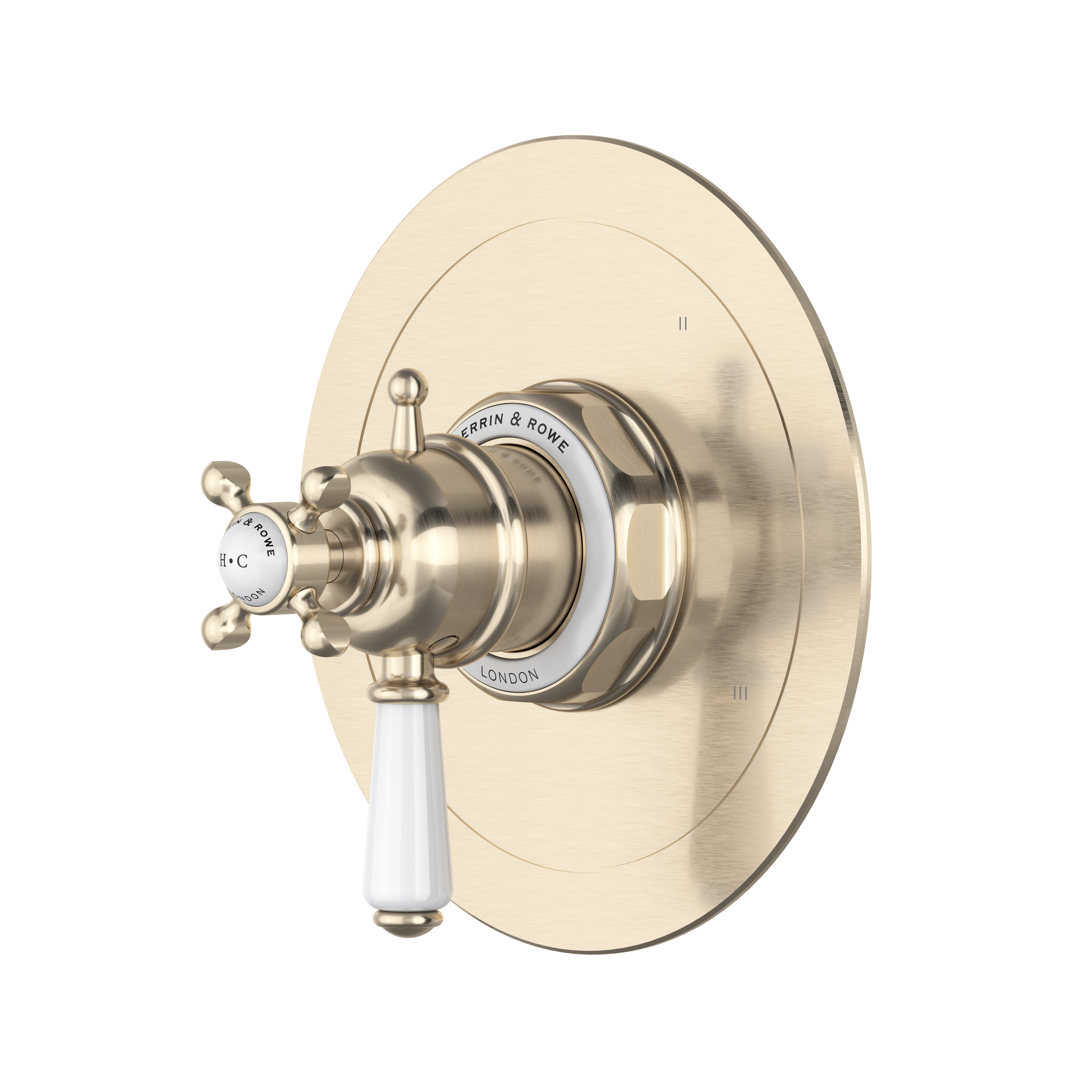 Edwardian™ 1/2" Therm & Pressure Balance Trim With 3 Functions - Satin Nickel | Model Number: U.TEW47W1L-STN