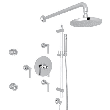ROHL DISCONTINUED-Lombardia Thermostatic Shower Package - Polished