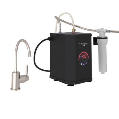 ROHL Lux Contemporary C-Spout Hot Water Faucet Tank and Filter Kit - Satin  Nickel with Metal Lever Handle | Model Number: GKIT7545LMSTN-2 - House of  Rohl