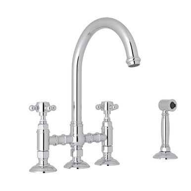 ROHL San Julio Bridge Kitchen Faucet With Side Spray