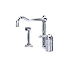 BARIL - STONE COLLECTION CUI-6640-00-CC Robinet de cuisine monotrou carré  avec poignée latérale et douchette rétractable squared single hole kitchen  faucet with single lever handle and pull-out hand shower