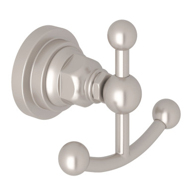 ROHL San Giovanni Wall Mount Double Robe Hook - Satin Nickel