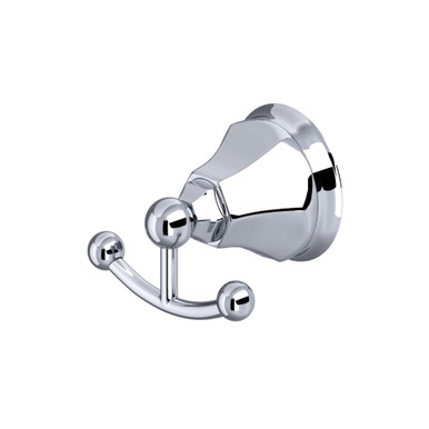 ROHL Palladian Wall Mount Double Robe Hook - Polished Chrome