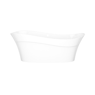 Victoria + Albert Pescadero RH 66-3/4 Inch X 31-3/8 Inch Freestanding  Soaking Bathtub in Volcanic Limestone™ with Overflow Hole - Gloss White