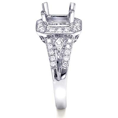 18k White Gold Ring Setting R790